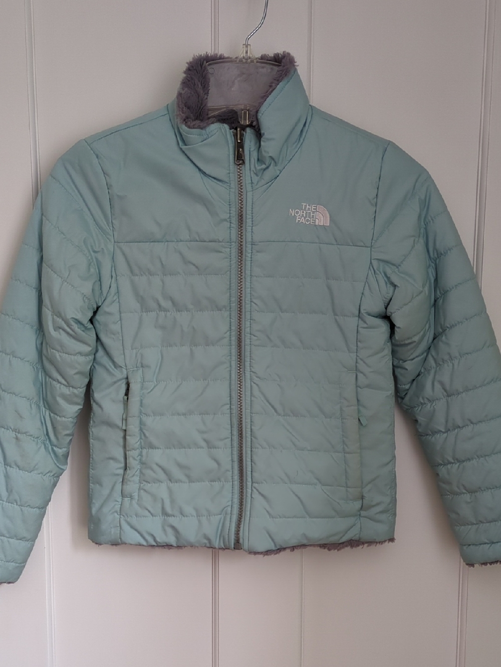 Girl's Small (7/8) Reversible North Face Mossbud Swirl Jacket
